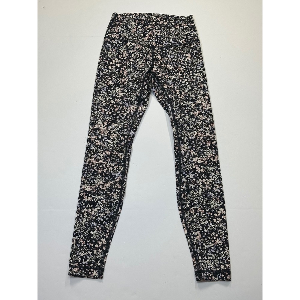 Lululemon Wunder Under High-Rise Tights Floral Spritz Black Multi Size 6